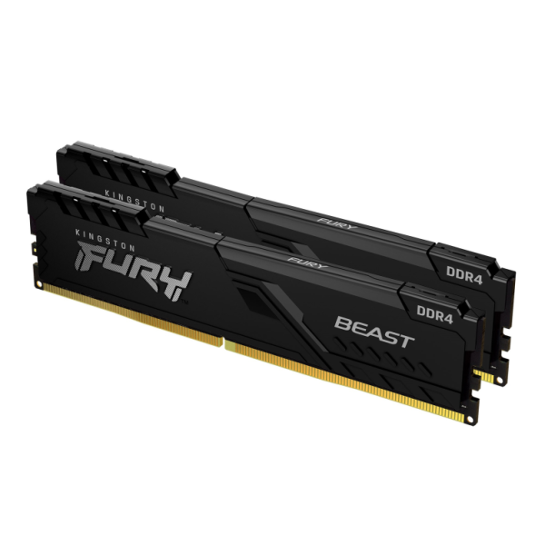 Memória RAM Kingston 64GB Fury Beast Black (2x 32GB) DDR4 CL16 3200Mhz 2Rx8 - KF432C16BBK2/64