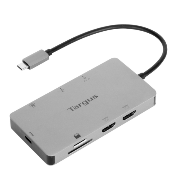 DOCKING STATION TARGUS TIPO C A 2x HDMI 2.0 2x USB-A PLATA