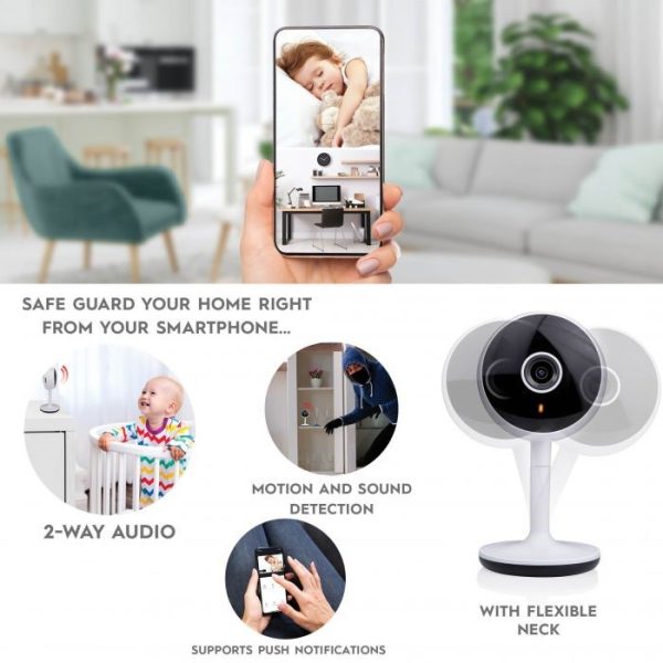 CAMARA WIFI SMART HOME 1080P DETECTOR MOVIMIENTO + MICROFONO COMPAT CON TUYA APP - Image 4