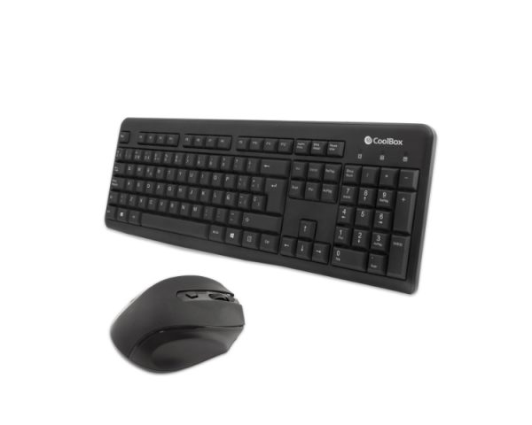 Teclado Wireless + Rato CoolBox COO-KTR-02W | Idioma: Espanhol | Preto