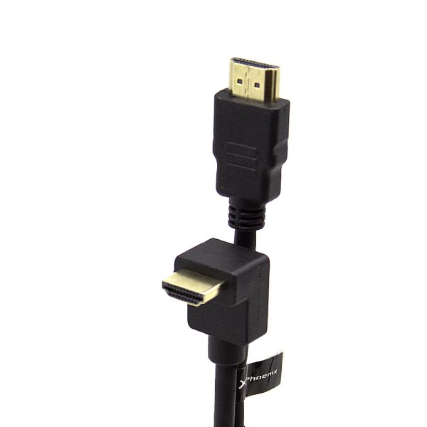 Cable hdmi a - a  90 grados awg 24 clase 2.0  de 1.8 m