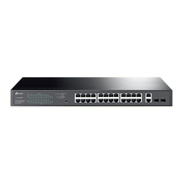 TP-Link Switch de Rede 24 Portas Gigabit PoE+ + 2x Gigabit + 2x SFP - TL-SG1428PE