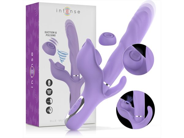 INTENSO - BILLIE MULTIFUNÇÃO VIBRADOR RECARREGÁVEL SUCÇÃO E PULSAÇÃO ROXO