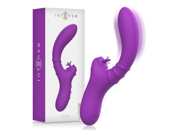 INTENSO - HARRY VIBRADOR FLEXÍVEL COM LÍNGUA ROXA
