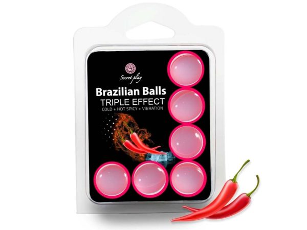 SECRETPLAY - CONJUNTO 6 BOLAS BRASILEIRAS EFEITO TRIPLO