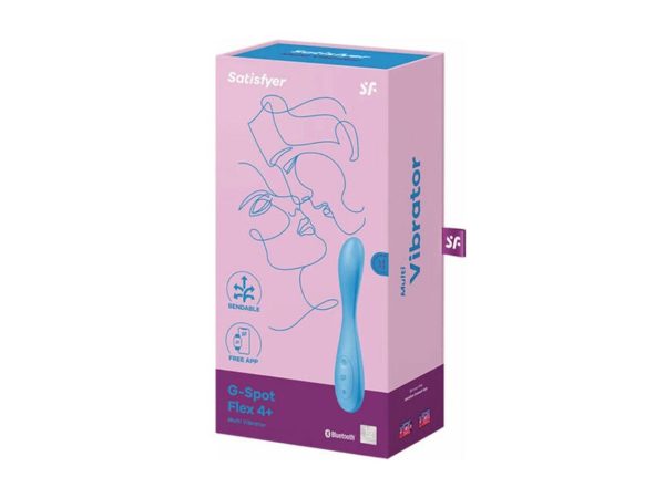 SATISFYER G-SPOT FLEX 4+ MULTI VIBRATOR APP - BLUE