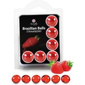 SECRETPLAY - CONJUNTO 6 BOLAS BRASILEIRAS MORANGO
