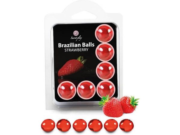 SECRETPLAY - CONJUNTO 6 BOLAS BRASILEIRAS MORANGO