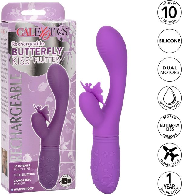 CALIFÓRNIA EXÓTICOS BEIJO DE BORBOLETA FLUTTER ROSA - Image 4