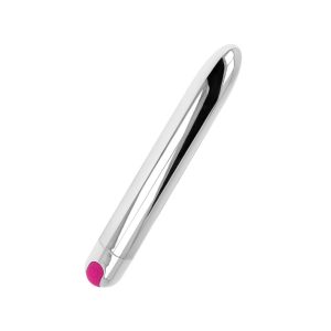 OHMAMA - VIBRADOR PRATA RECARREGÁVEL 10 MODOS 18,5 CM