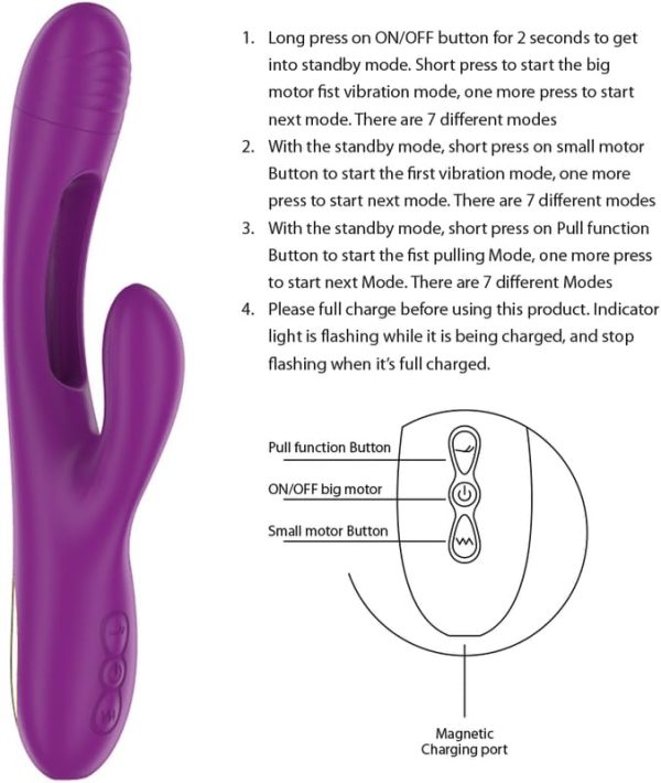 INTENSE - APOLO VIBRADOR MULTIFUNÇÃO RECARREGÁVEL 7 VIBRAÇÕES COM LÍNGUA OSCILANTE ROXA - Image 6