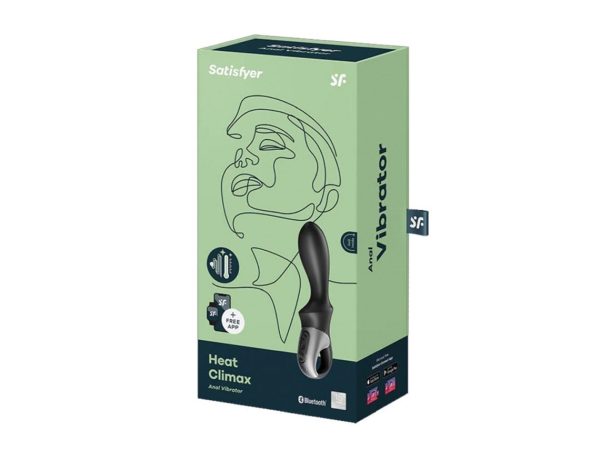 SATISFYER HEAT CLIMAX ANAL VIBRATOR APP - BLACK