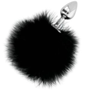 DARKNESS - PLUG ANAL EXTRA COM CAUDA PRETA 7 CM