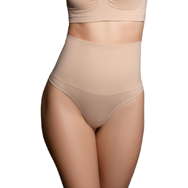 BYE-BRA - CINTO SEM EMENDA ESTILO TANGA BEIGE - Image 2