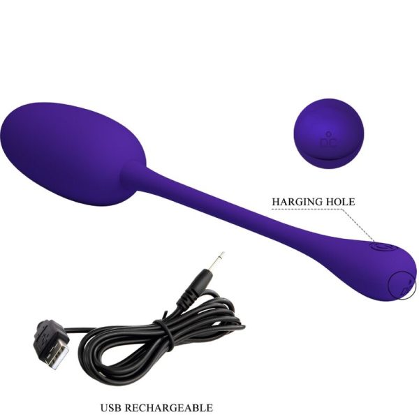 PRETTY LOVE - OVO VIBRATÓRIO RECARREGVEL KNUCKER ROXO - Image 8