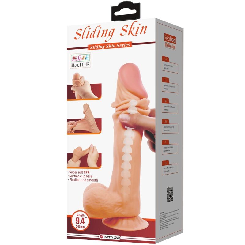 PRETTY LOVE - SÉRIE SLIDING SKIN DILDO REALÍSTICO COM VENTOSA DESLIZANTE PELE 24 CM - Image 6