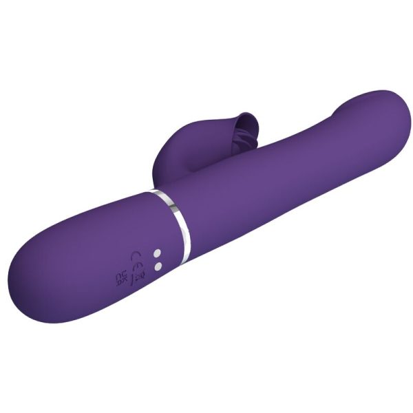 PRETTY LOVE - ZALIN VIBRADOR DE COELHO PÉROLAS 4 EM 1 ROXO - Image 6