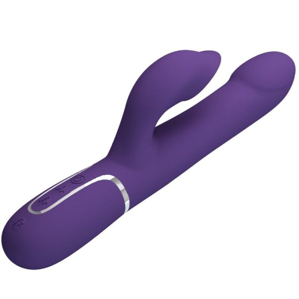 PRETTY LOVE - ZALIN VIBRADOR DE COELHO PÉROLAS 4 EM 1 ROXO - Image 4