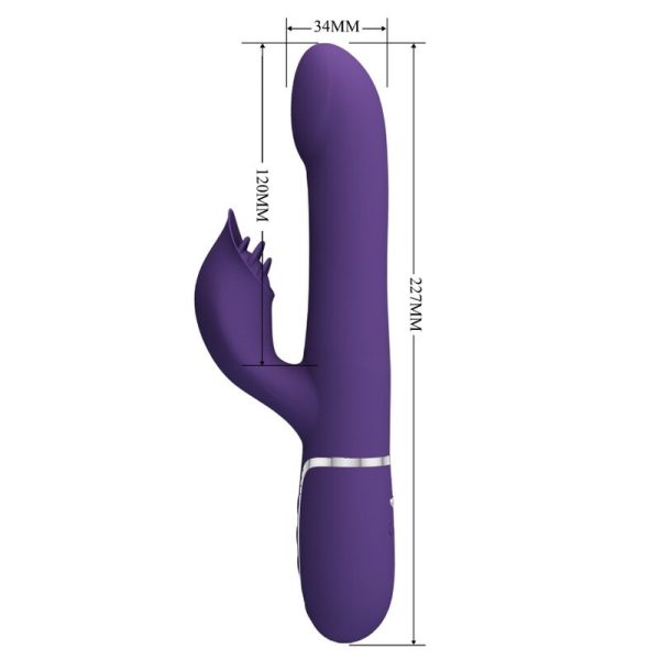 PRETTY LOVE - ZALIN VIBRADOR DE COELHO PÉROLAS 4 EM 1 ROXO - Image 8