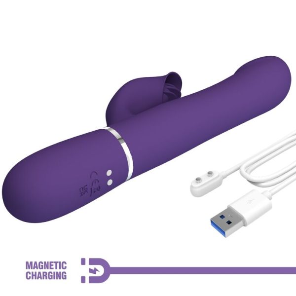 PRETTY LOVE - ZALIN VIBRADOR DE COELHO PÉROLAS 4 EM 1 ROXO - Image 10