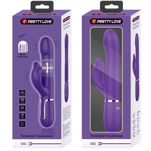 PRETTY LOVE - ZALIN VIBRADOR DE COELHO PÉROLAS 4 EM 1 ROXO - Image 11