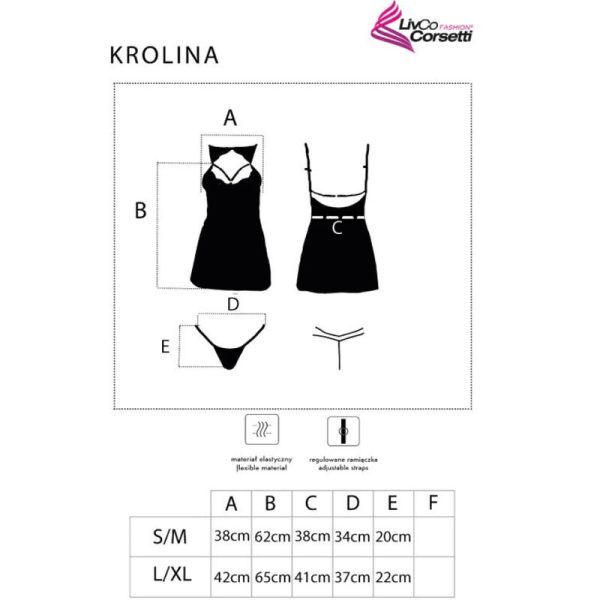 LIVCO CORSETTI FASHION - KROLINA LC 90734 CHEMISE + TANGA - Image 4