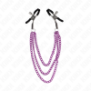 KINK - PINÃAS PARA BICOS COM 3 CORRENTES ROXO 20/23/28 CM - Image 2