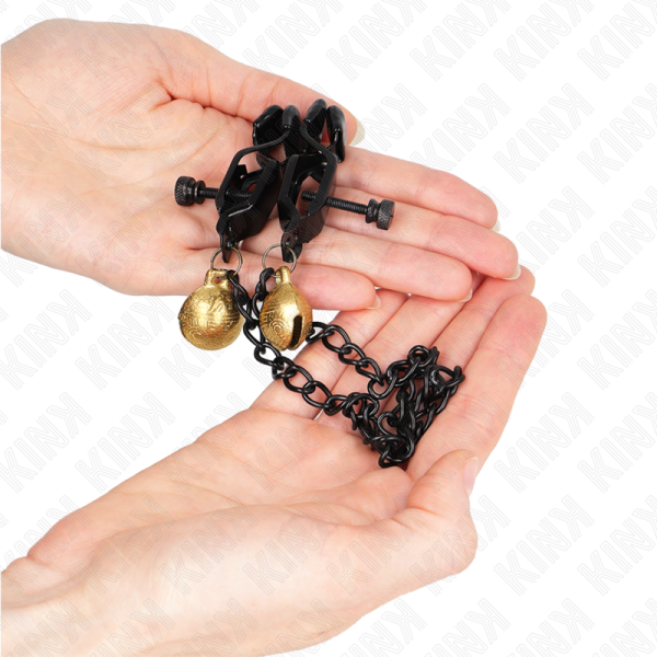 KINK - PINÃAS DE CADEIA PLANA E SINO PRATA 30 CM - Image 3