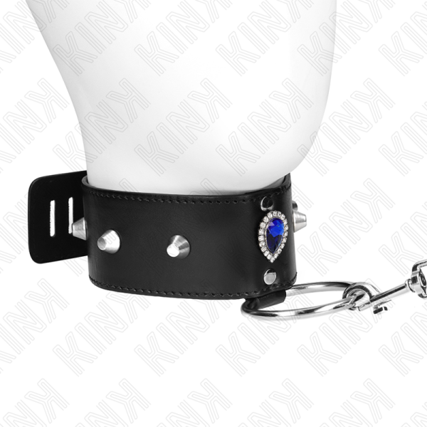 KINK - COLAR 65 CM COM ALÃA COM DIAMANTES AZUIS AJUSTÃVEL 36-43 CM X 5 CM - Image 2