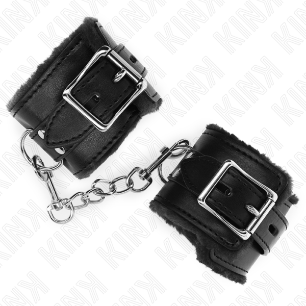 KINK - PULSO FORRO DE PELE PRETO COM CINTO PRETO AJUSTÃVEL 17-29 CM X 6 CM - Image 4
