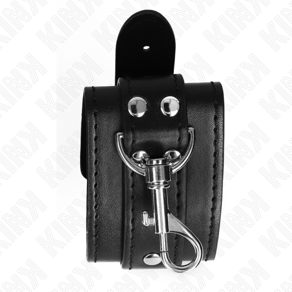 KINK - PROTEÃÃES DE PULSO DE MASMORRA COM BLOQUEIO PRETO AJUSTÃVEIS 21-28 CM X 5,5 CM - Image 3