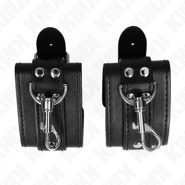 KINK - PROTEÃÃES DE PULSO DE MASMORRA COM BLOQUEIO PRETO AJUSTÃVEIS 21-28 CM X 5,5 CM - Image 4