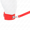 KINK - COLAR COM TRELA 116 CM COM PREGOS PRATA MODELO 4 VERMELHO AJUSTÃVEL 40-48 CM X 6 CM - Image 3