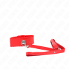 KINK - COLAR COM TRELA 116 CM COM PREGOS PRATA MODELO 4 VERMELHO AJUSTÃVEL 40-48 CM X 6 CM - Image 2