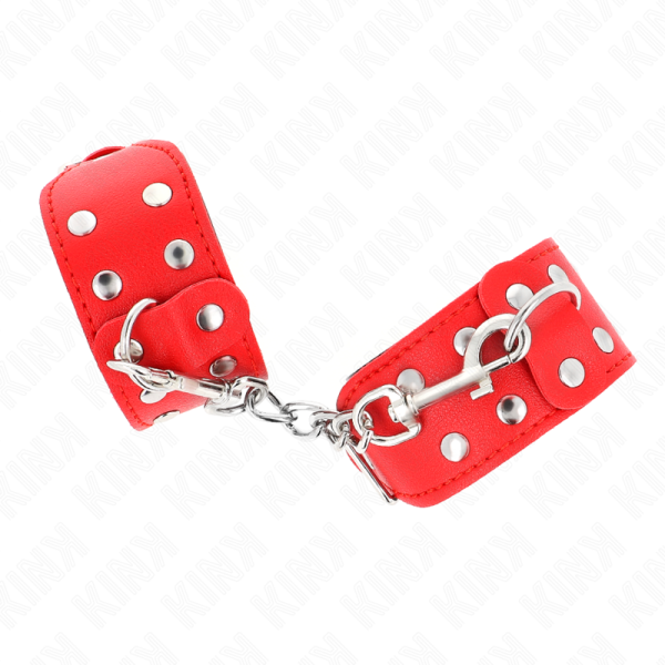KINK - PULSEIRAS COM LINHA DUPLA DE PREGOS AJUSTÃVEIS VERMELHO - Image 2