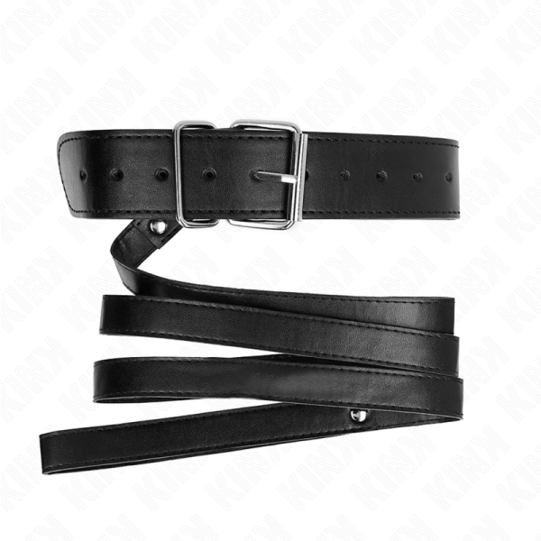 KINK - COLAR COM CINTO 116 CM ALÃA PRETA AJUSTÃVEL 32-50 CM X 8 CM - Image 4