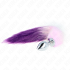 KINK - PLUG ANAL TAMANHO L 10 X 4 CM COM CAUDA SINTÃTICA 40 CM ROXO