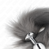 KINK - PLUG ANAL TAMANHO M 8 X 3,5 CM COM CAUDA SINTÃTICA 40 CM CINZENTO E BRANCO - Image 4