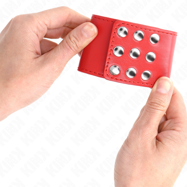 KINK - PULSO COM SNAP FASTEN VERMELHO AJUSTÃVEL 19-24 CM X 5,5 CM - Image 3