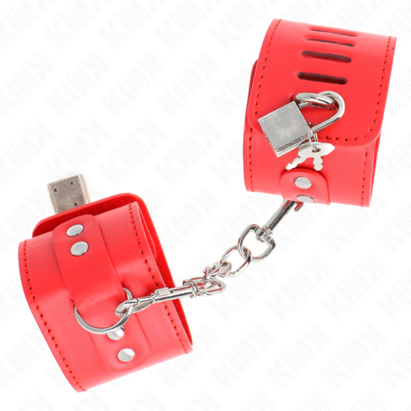 KINK - PUNHOS COM FECHO DE CADEADO VERMELHO AJUSTÃVEL 16-23 CM X 5,5 CM - Image 2