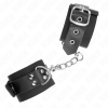 KINK - PUNHOS DE NYLON PRETO COM CINTO DE COURO PRETO AJUSTÃVEL 19-29 CM X 5,1 CM - Image 2