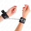 KINK - PUNHOS DE NYLON PRETO COM CINTO DE COURO PRETO AJUSTÃVEL 19-29 CM X 5,1 CM - Image 4