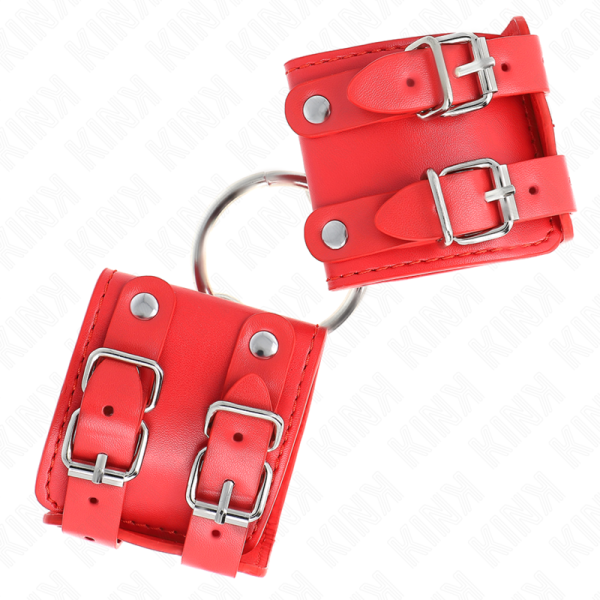 KINK - PULSO FIXO COM ANEL E PREGOS AJUSTÃVEIS VERMELHO 17-22 CM X 6,5 CM - Image 2