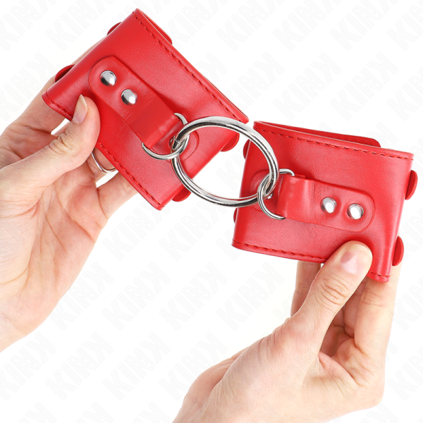 KINK - PULSO FIXO COM ANEL E PREGOS AJUSTÃVEIS VERMELHO 17-22 CM X 6,5 CM - Image 3