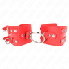 KINK - PULSO FIXO COM ANEL E PREGOS AJUSTÃVEIS VERMELHO 17-22 CM X 6,5 CM