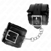 KINK - PULSO FORRO DE PELE COM FUROS QUADRADOS PRETO E CINTO PRETO AJUSTÃVEL 17-29 CM X 6 CM - Image 2
