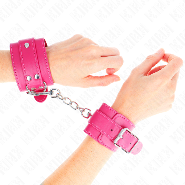KINK - PUNHOS RASPBERRY ROSE COM FORRO RASPBERRY ROSE AJUSTÃVEL 20-28 CM X 5,5 CM - Image 4