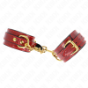 KINK - PUNHOS JOANNA ANGEL VERMELHO AJUSTÃVEL COM CORRENTE DE OURO 16,5-26 CM X 4 CM - Image 2