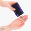 KINK - PUNHOS DE RENDA DE VELUDO CURTO E BIND DE NYLON ROXO / PRETO 23 X 6,5 CM - Image 4