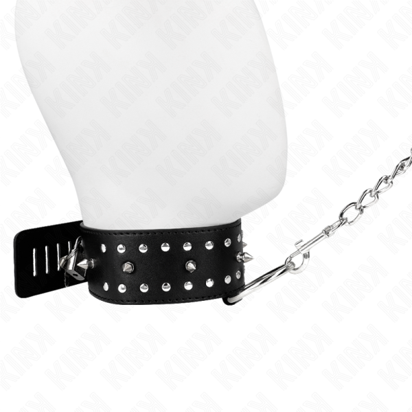 KINK - COLAR COM TRELA 65 CM COM PREGOS PRATA MODELO 1 AJUSTÃVEL 36-43 CM X 5 CM - Image 2